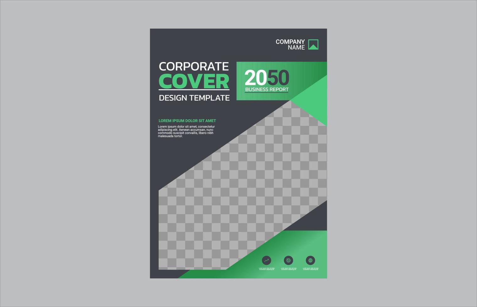 Modern business annual report template vector