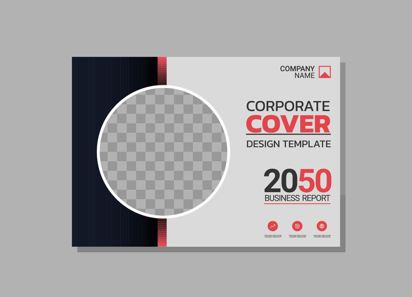 Corporate book cover horizontal design vector