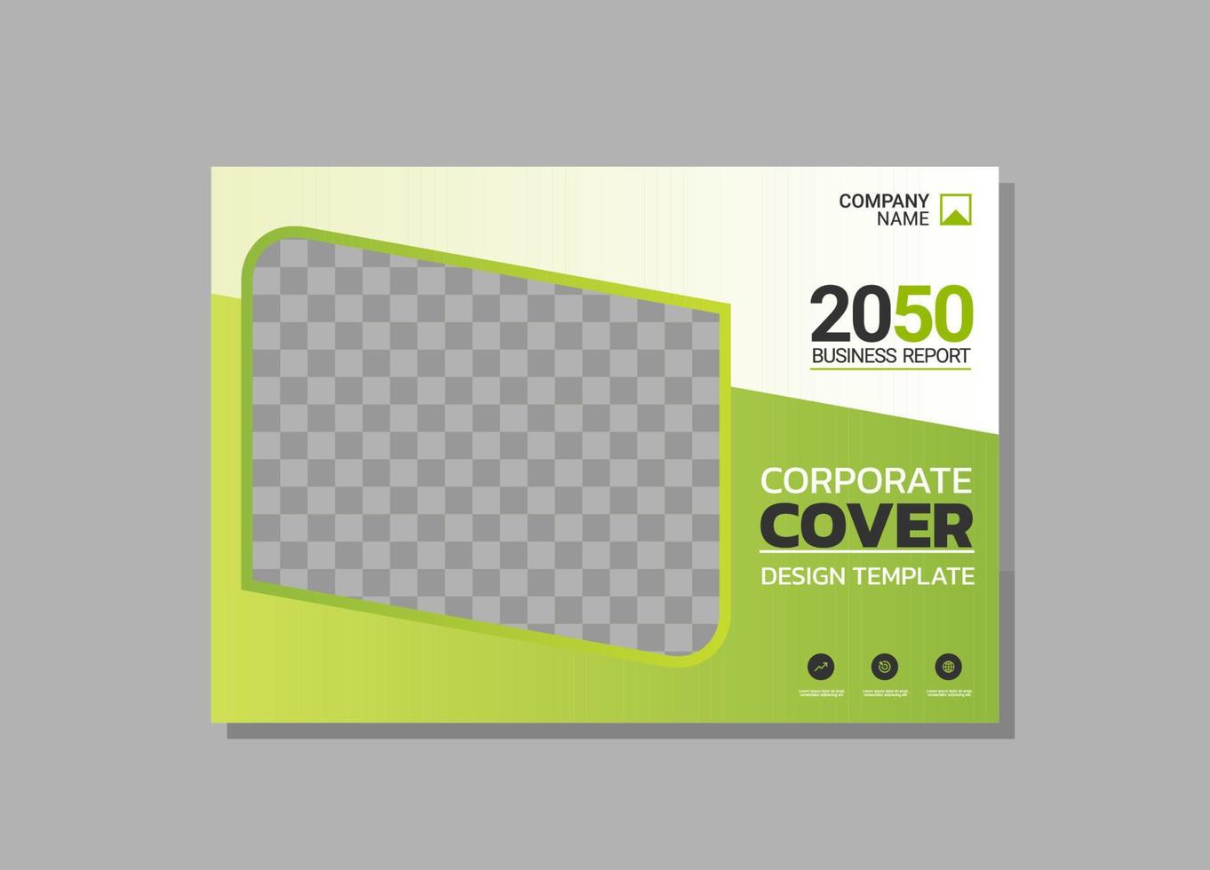 diseño horizontal de portada de libro corporativo vector