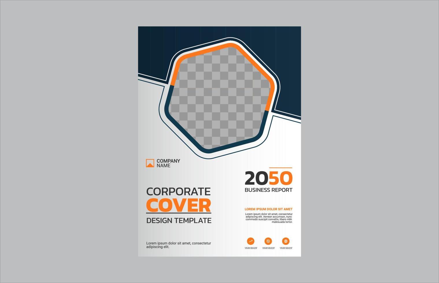 Professional corporate book cover template vector