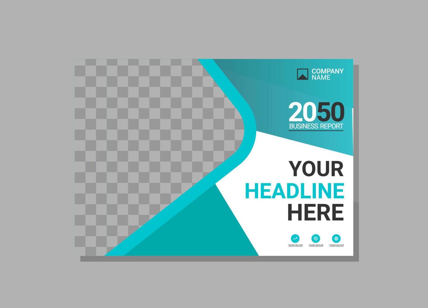 Modern business annual report horizontal vector