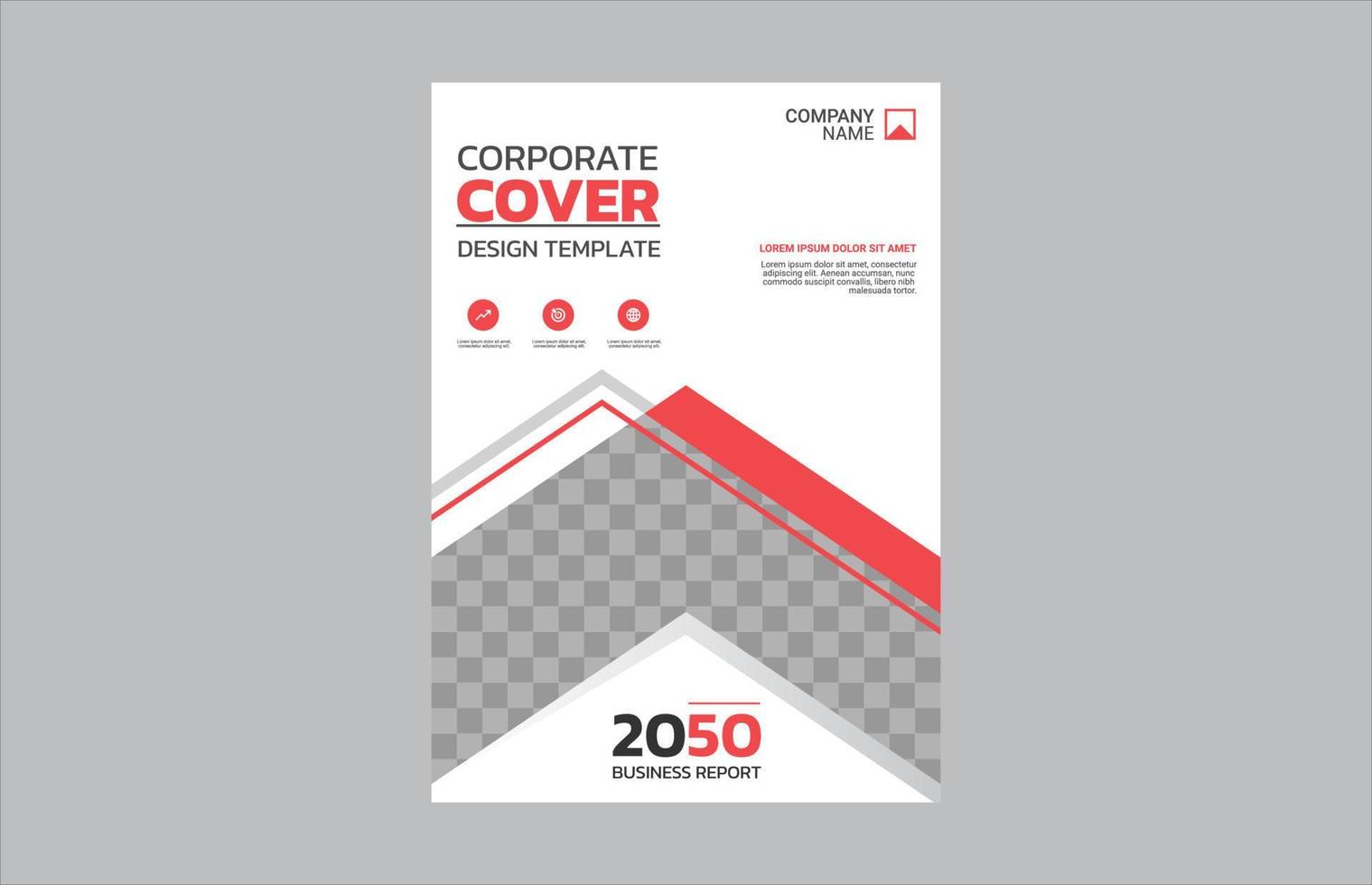 Modern business annual report template vector