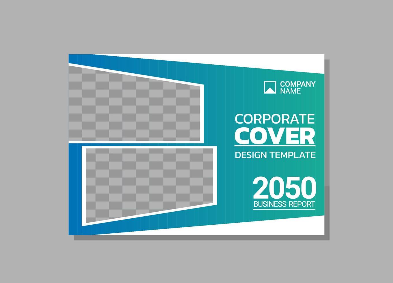 Corporate book cover horizontal design vector