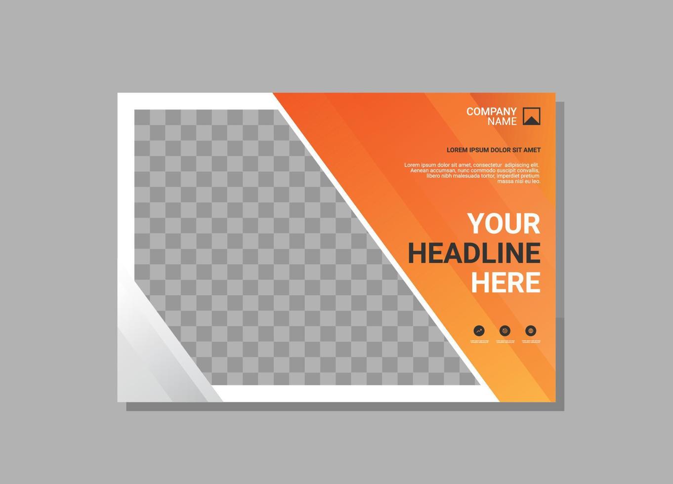 Modern business annual report horizontal vector