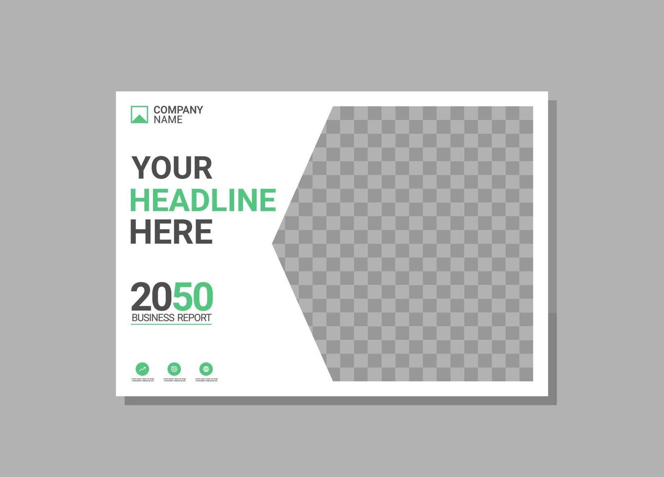 Modern business annual report horizontal vector