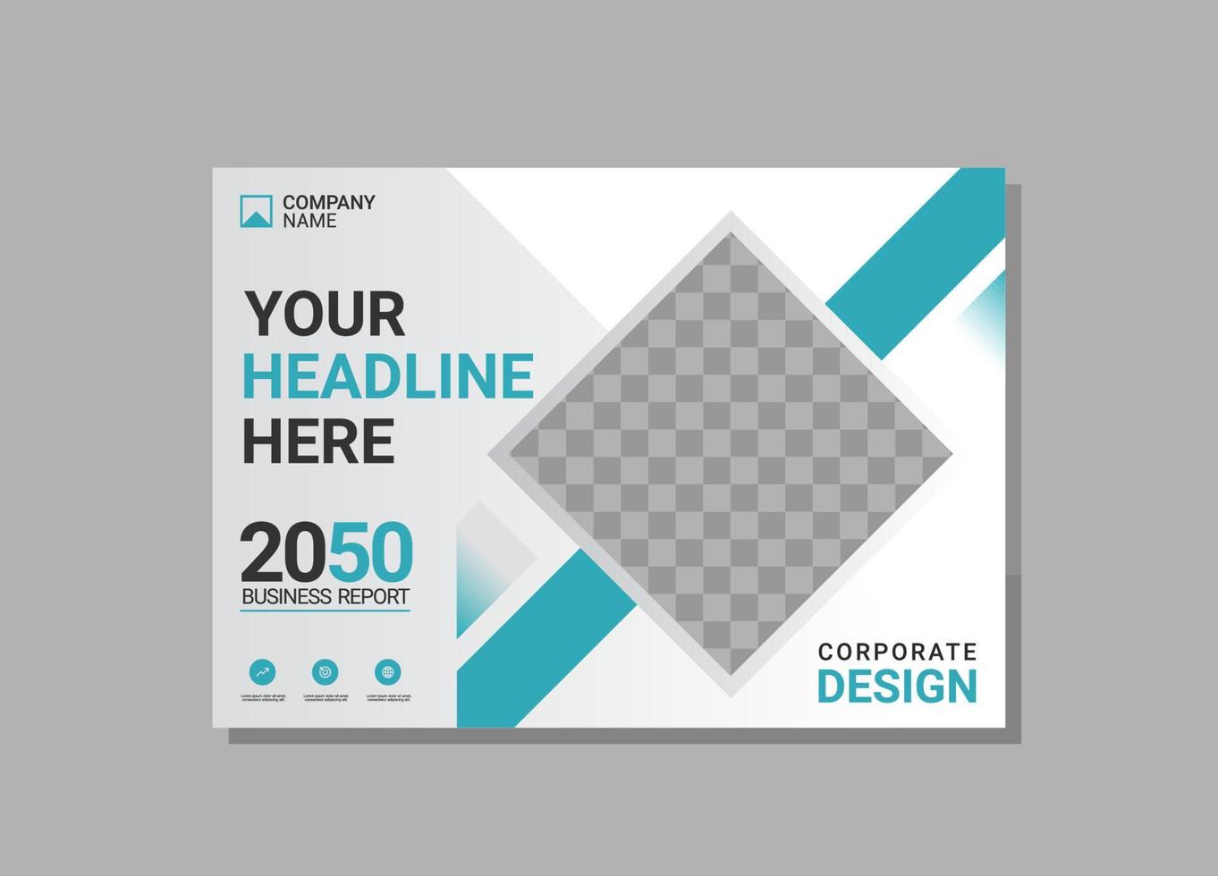 Modern Company horizontal Cover Business vector