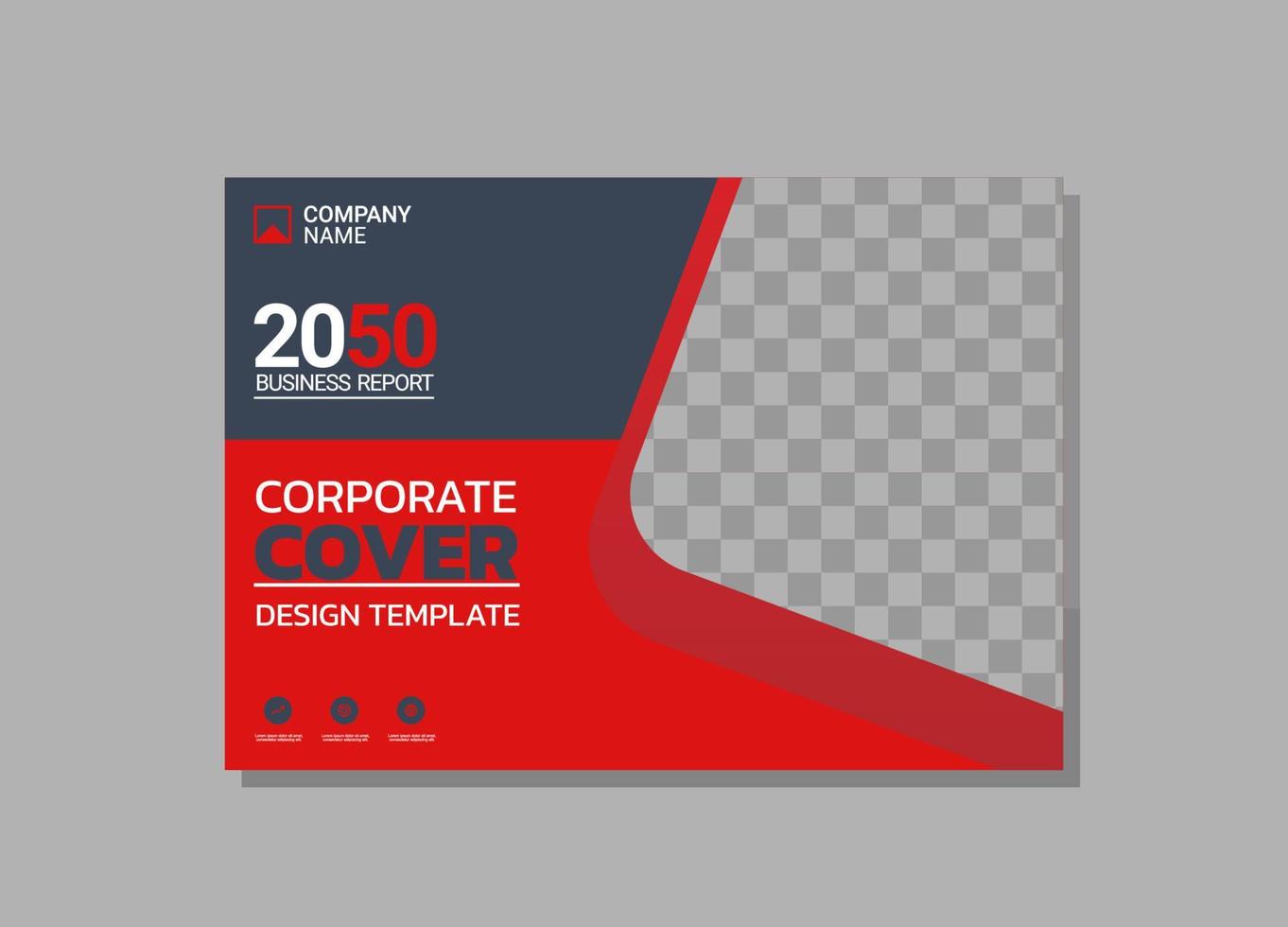 Corporate book cover horizontal design vector