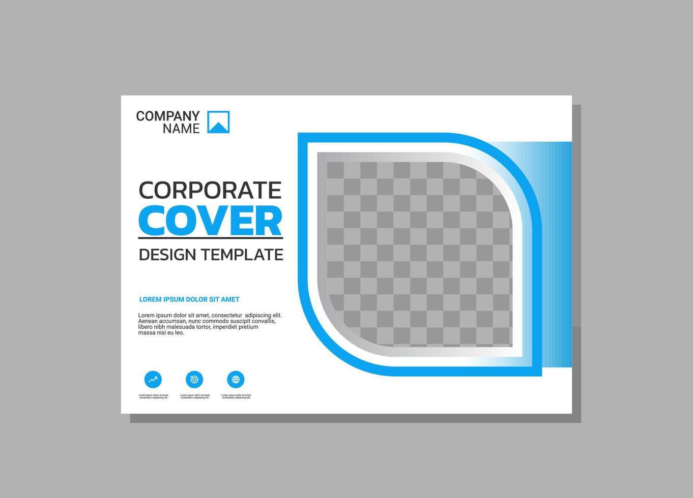 Corporate book cover horizontal design vector