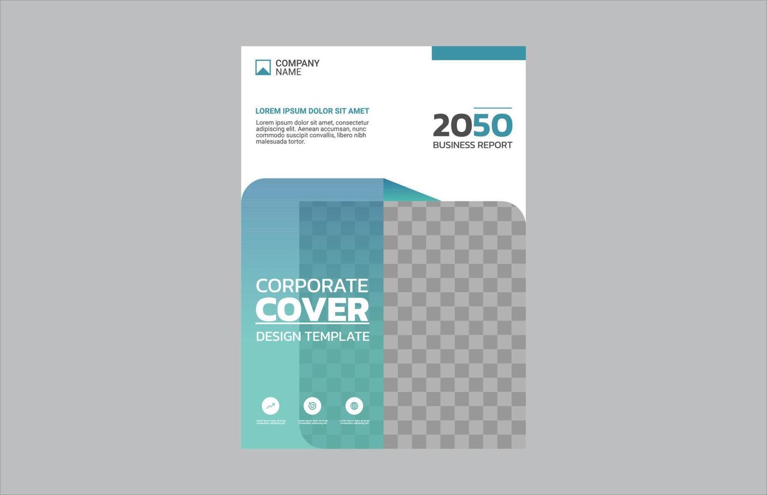 Modern business annual report template vector