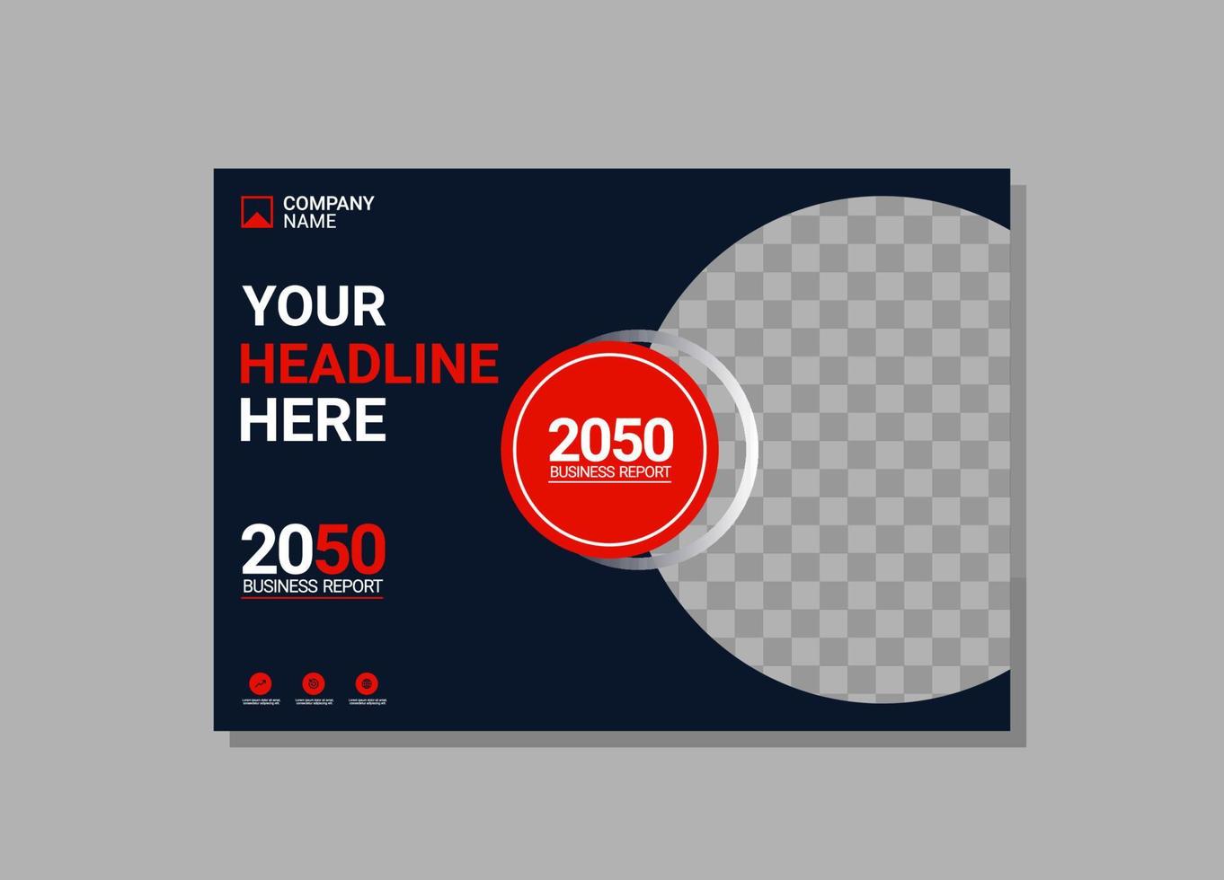 Modern business annual report horizontal vector