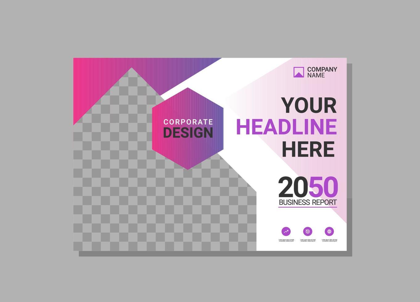 Modern Company horizontal Cover Business vector