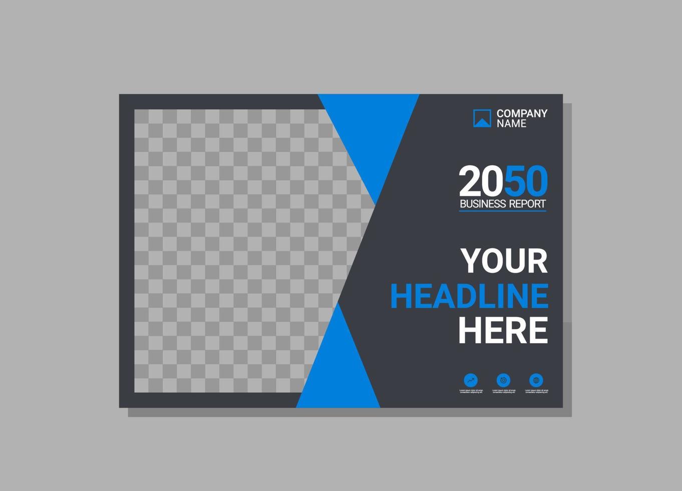 Modern business annual report horizontal vector