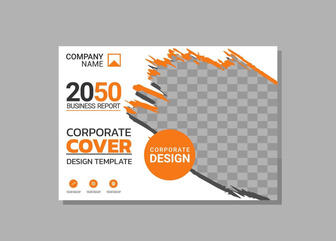 Modern business annual report horizontal vector