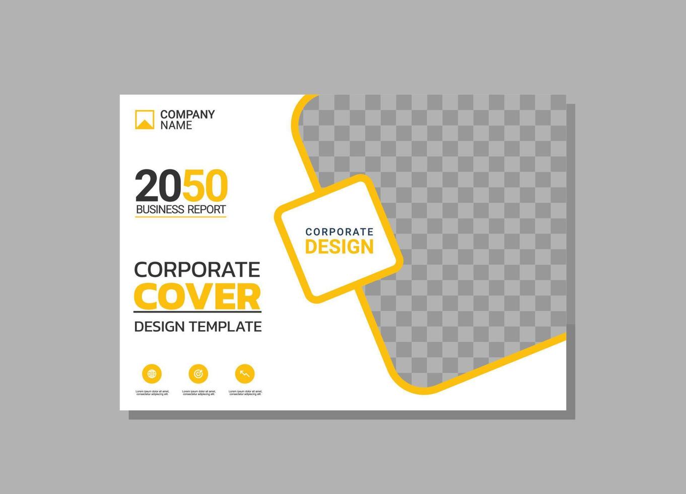 Modern business annual report horizontal vector