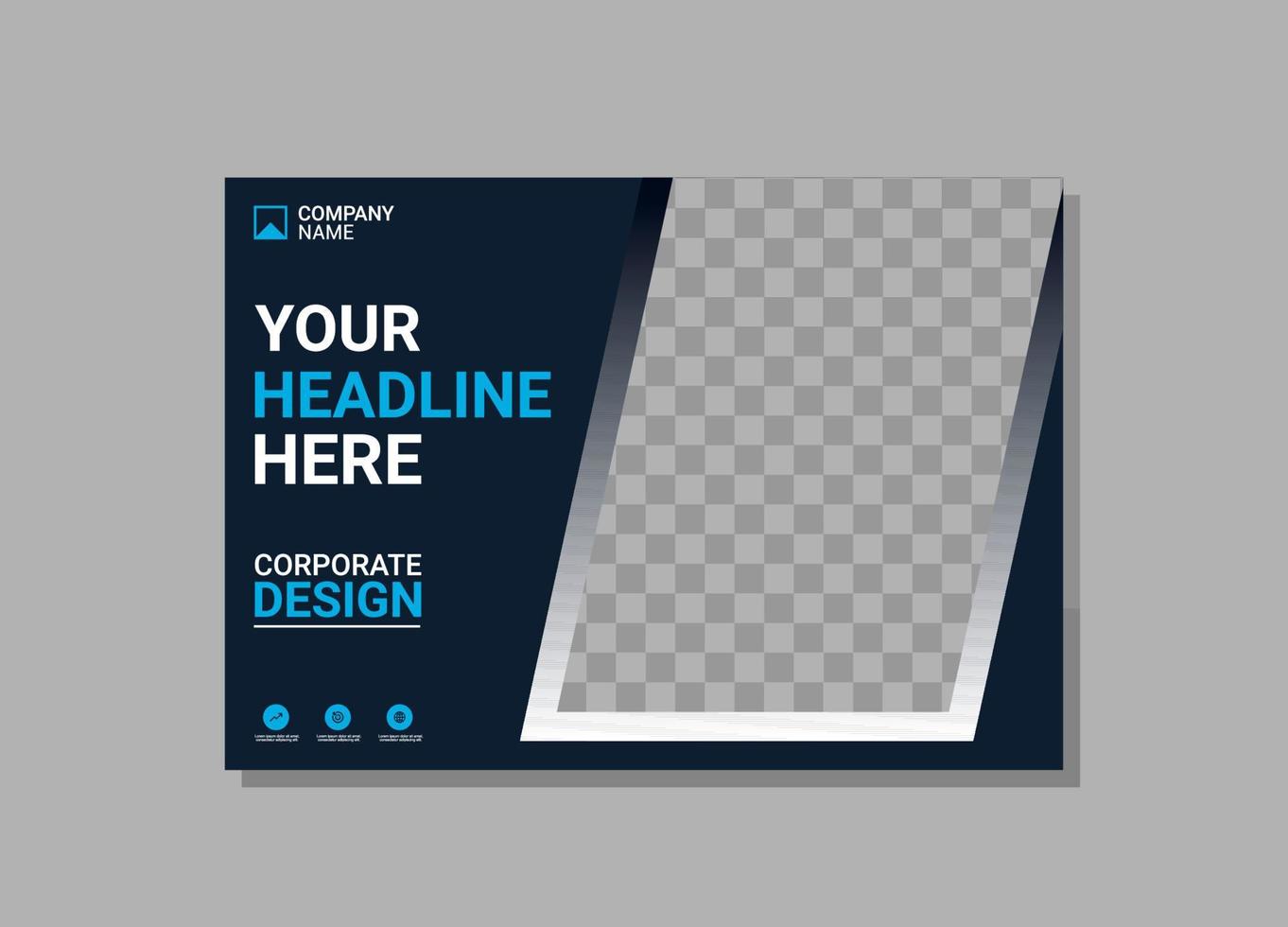 Modern business annual report horizontal vector