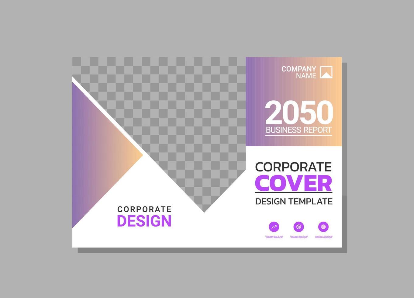 Modern Company horizontal Cover Business vector