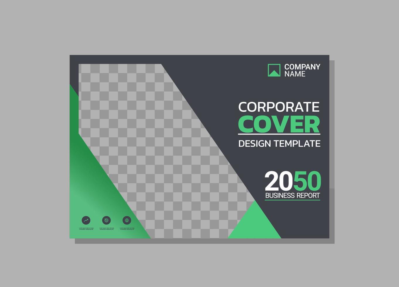 Modern business annual report horizontal vector