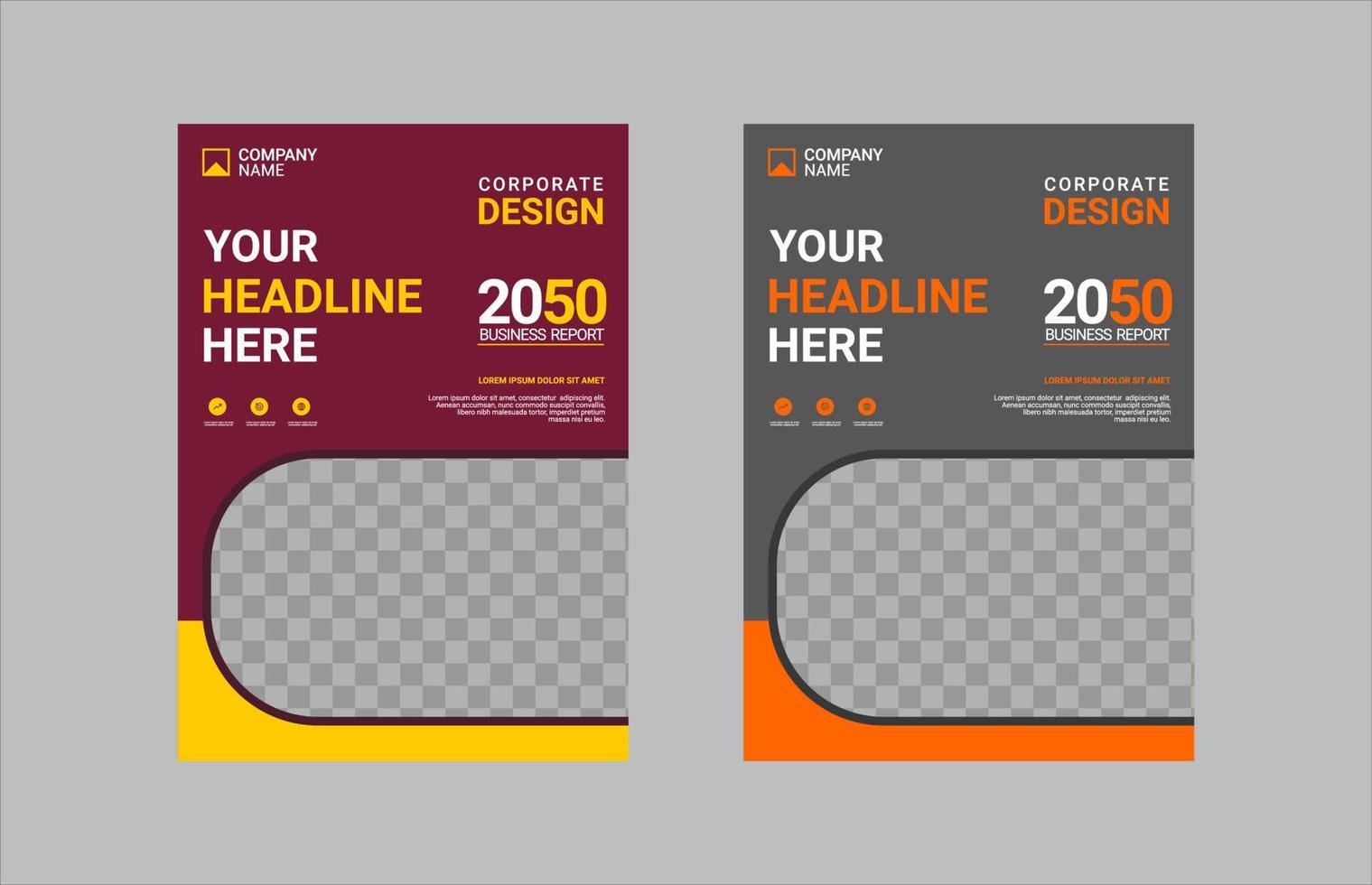 Professional corporate book cover template vector