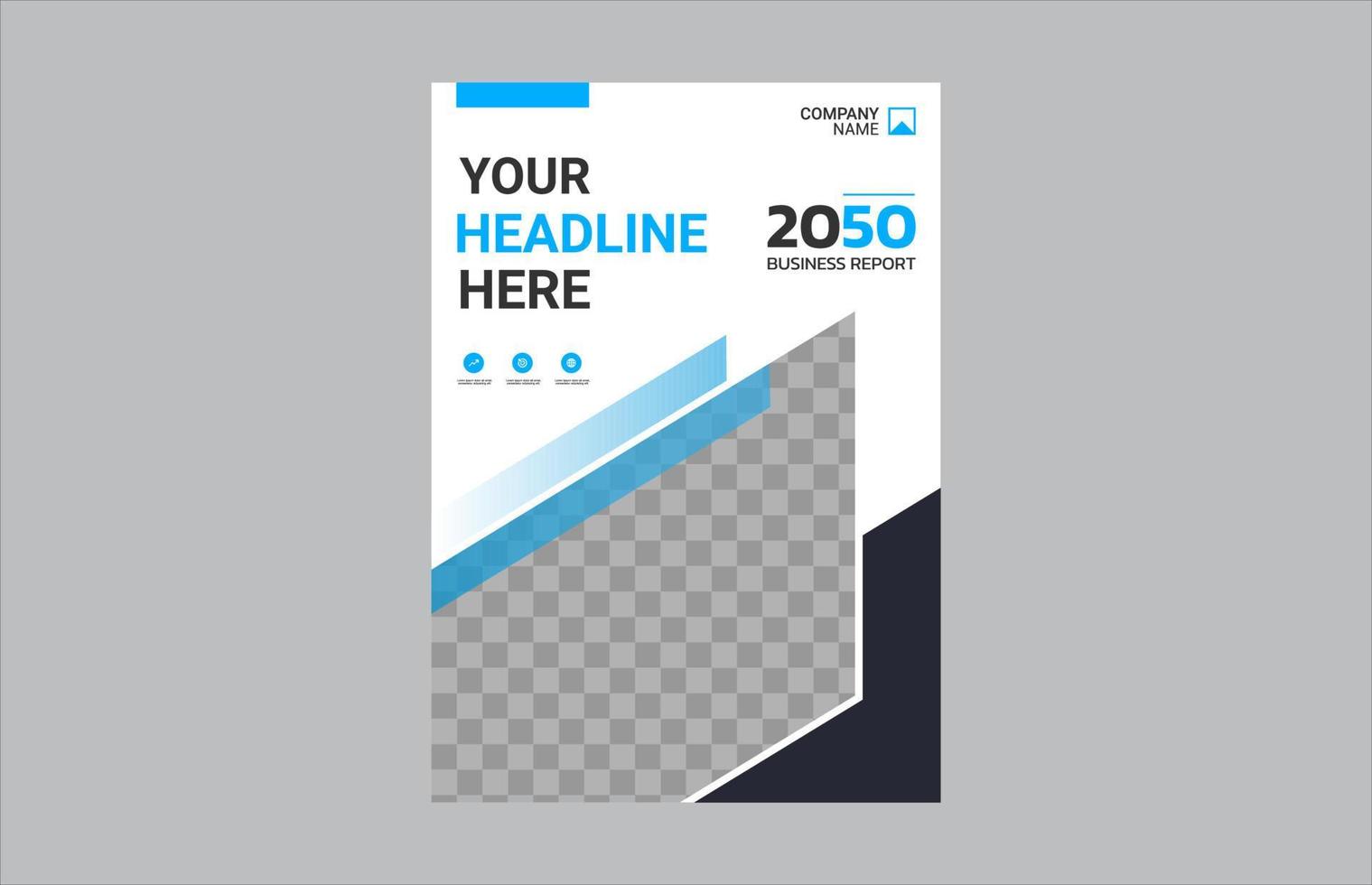 Modern business annual report template vector