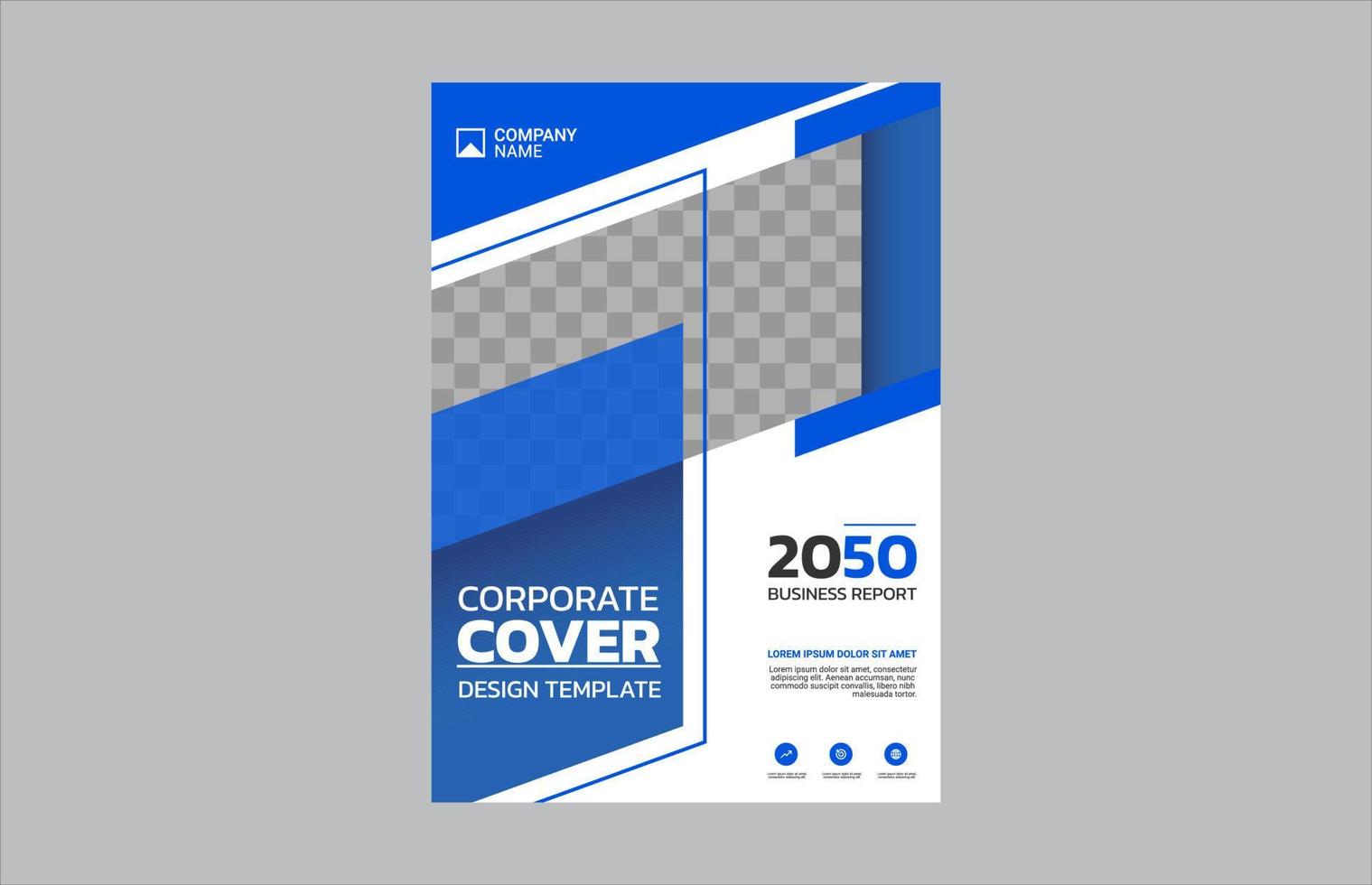 Professional corporate book cover template vector