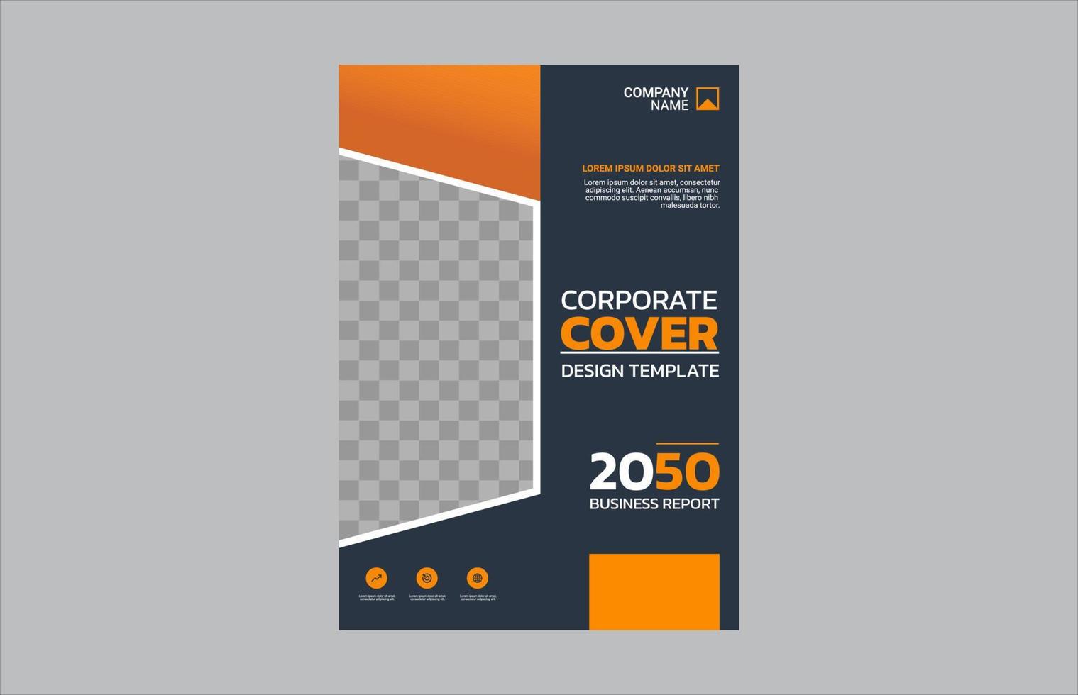 Creative corporate book cover design vector