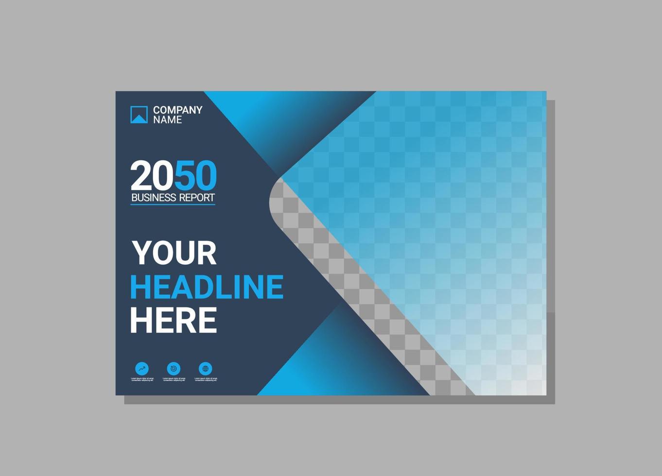 Modern business annual report horizontal vector