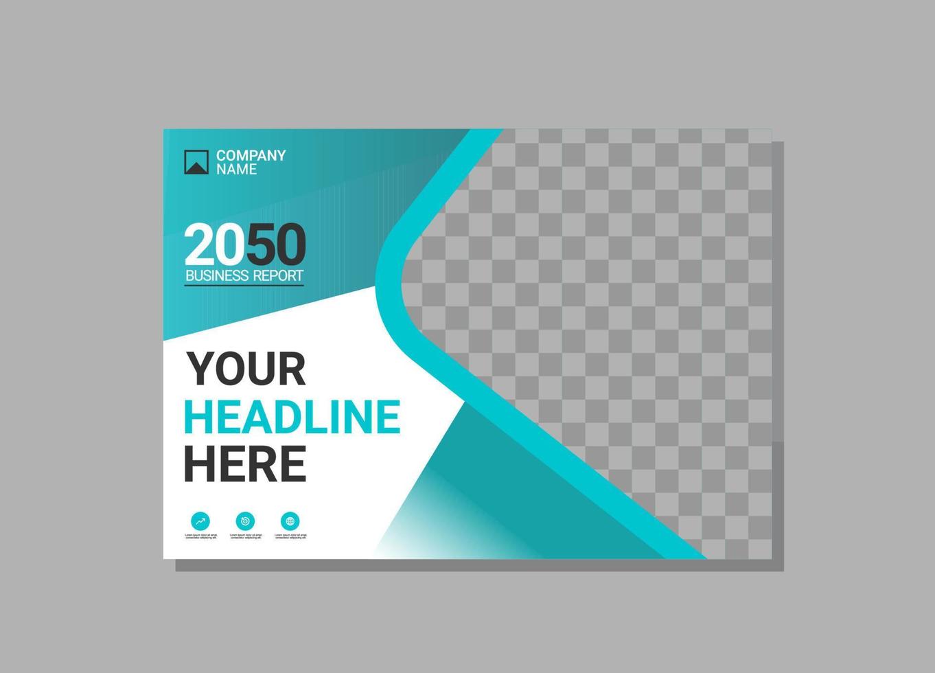 Corporate book cover horizontal design vector