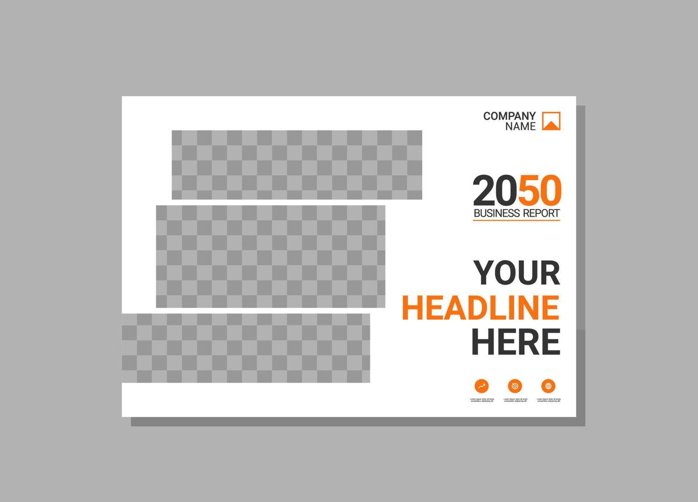 Modern business annual report horizontal vector