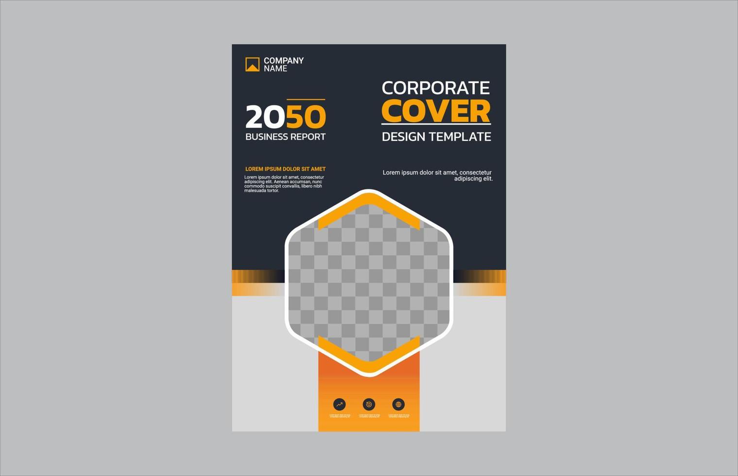 Creative corporate book cover design vector