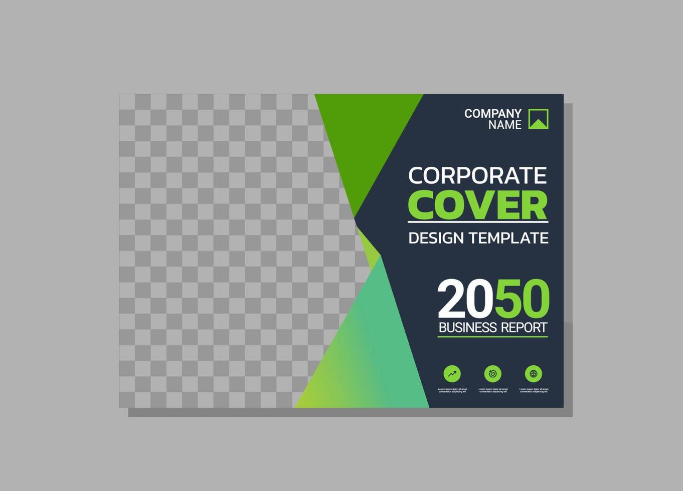 diseño horizontal de portada de libro corporativo vector