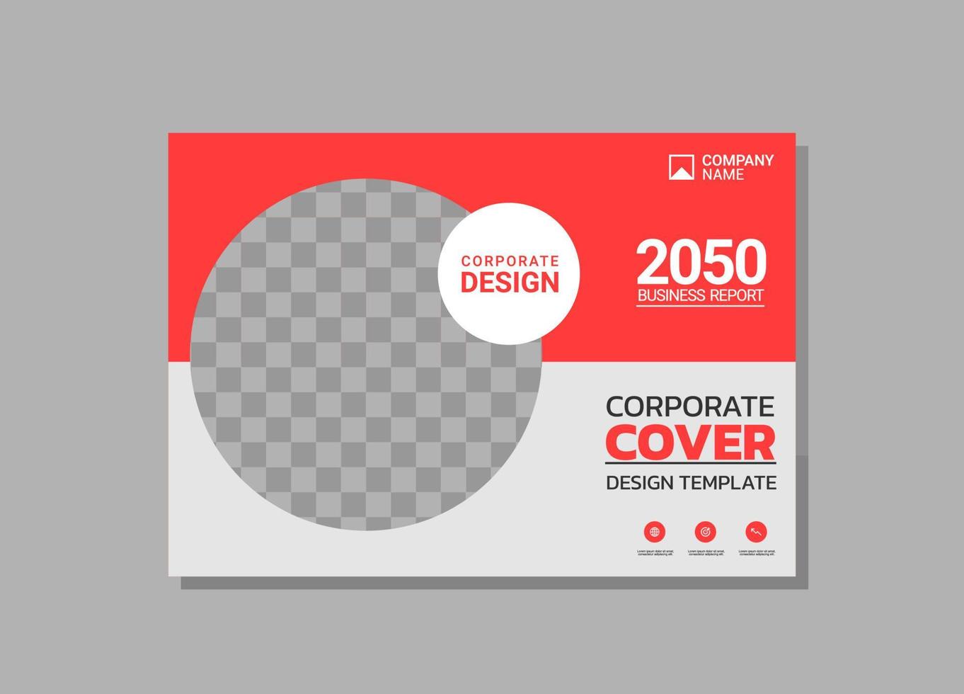 Modern business annual report horizontal vector