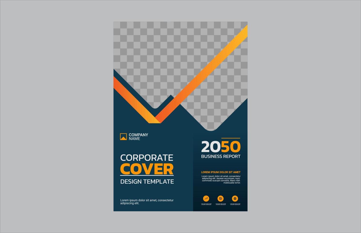 Professional corporate book cover template vector