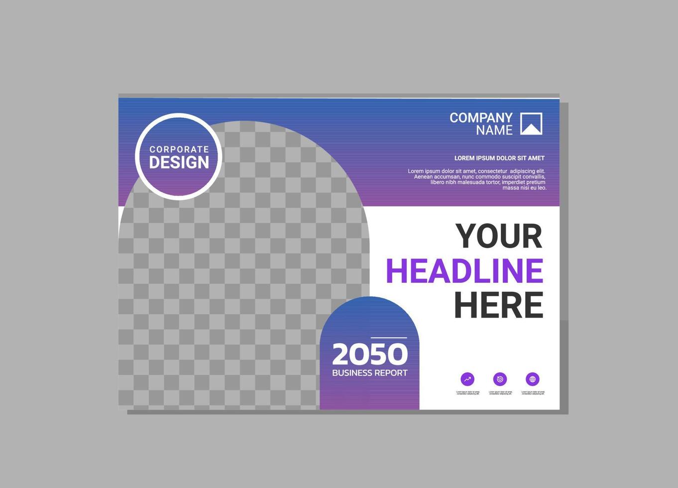 Modern Company horizontal Cover Business vector