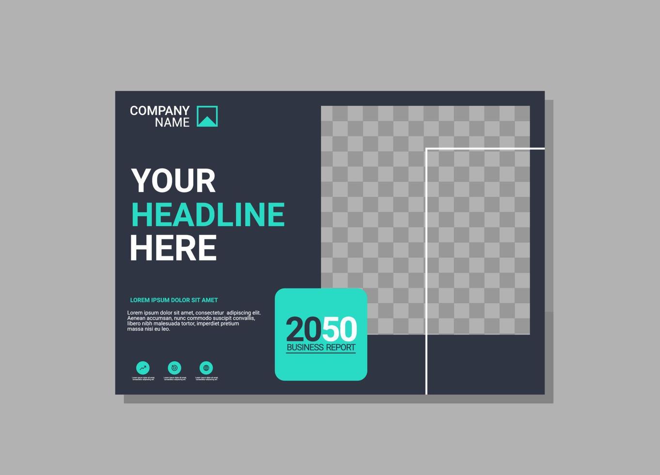 Modern Company horizontal Cover Business vector