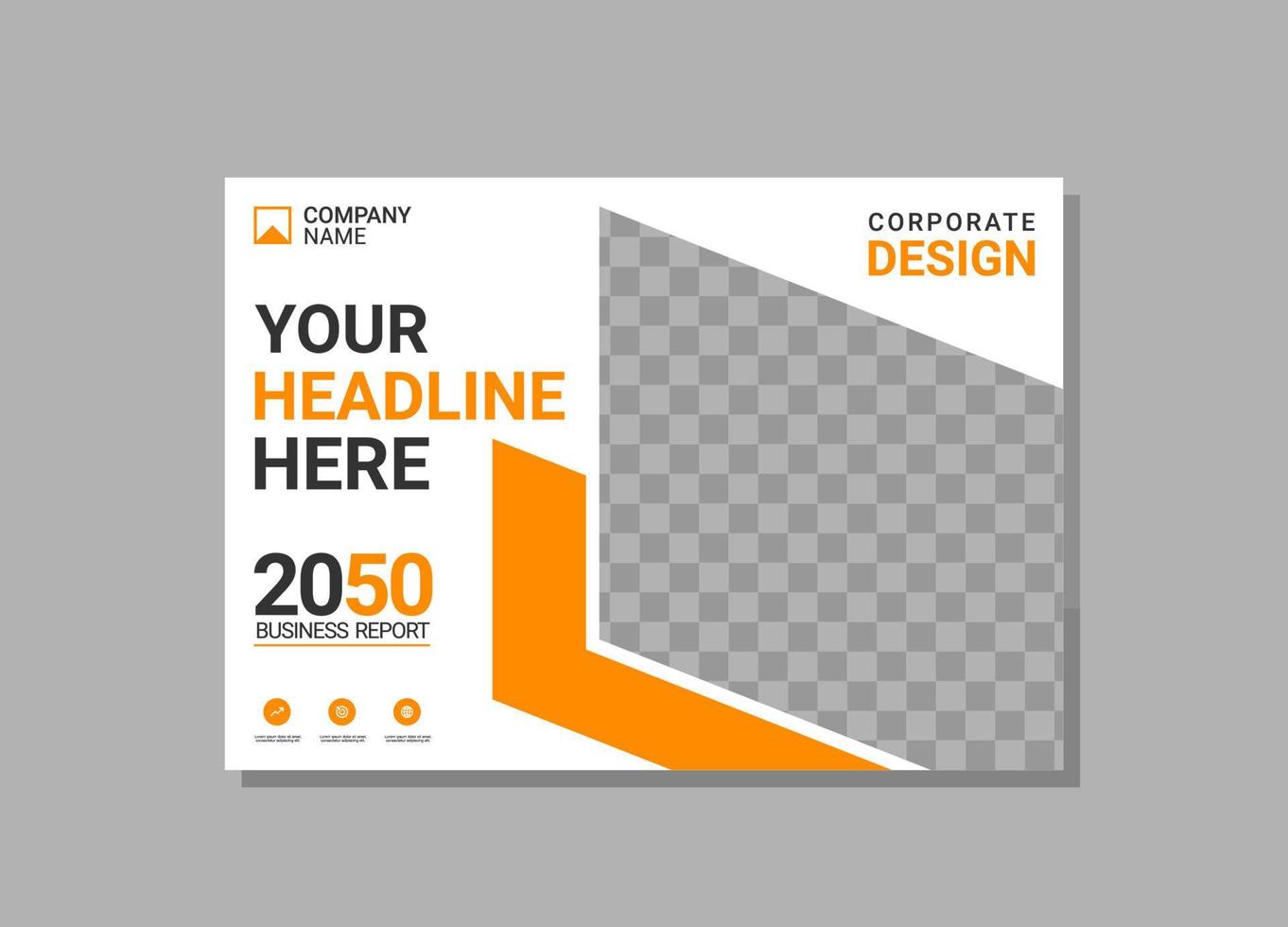 Modern Company horizontal Cover Business vector