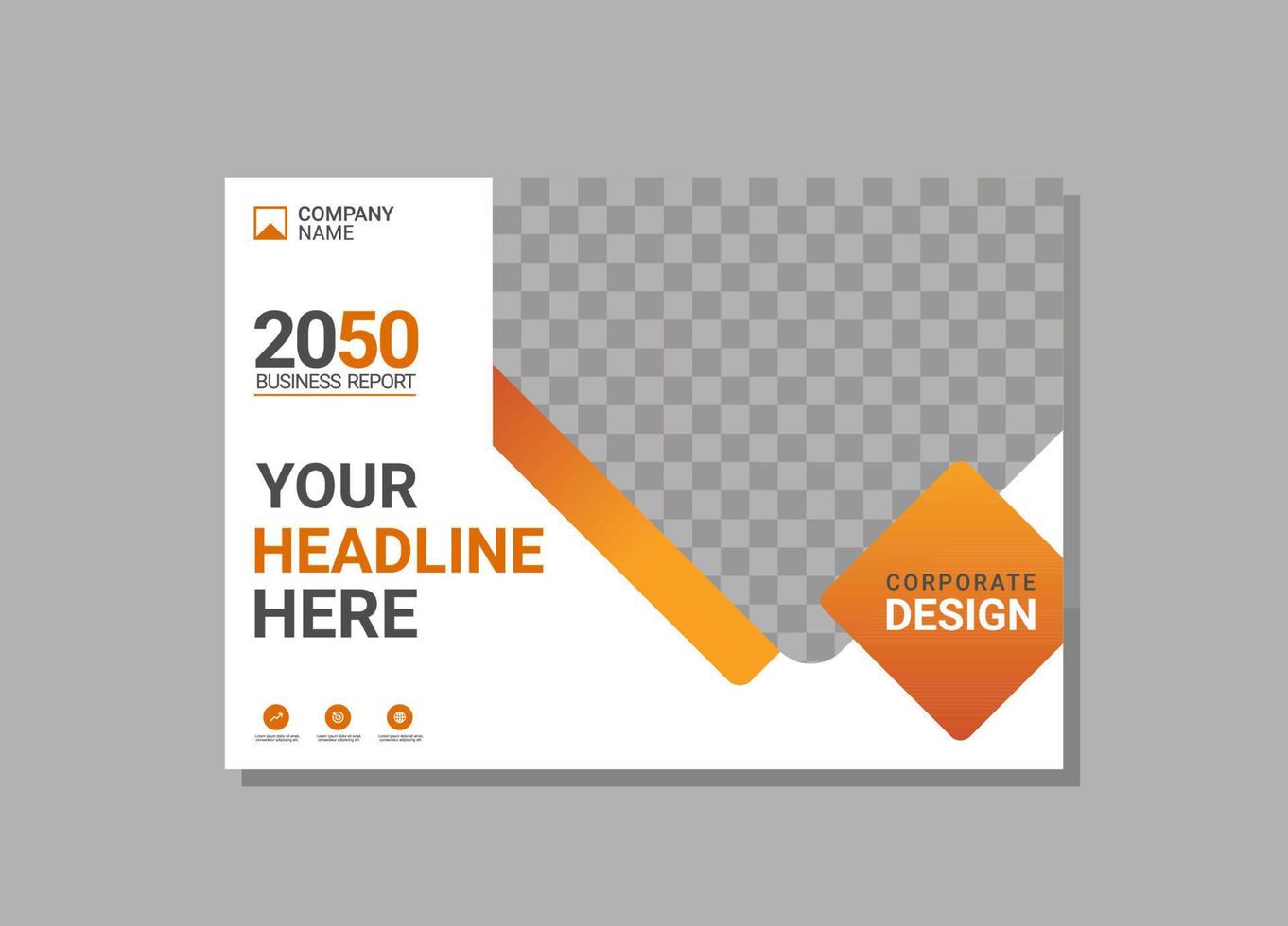 Modern business annual report horizontal vector