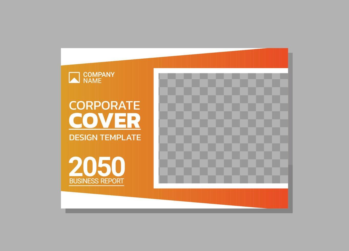 Corporate book cover horizontal design vector