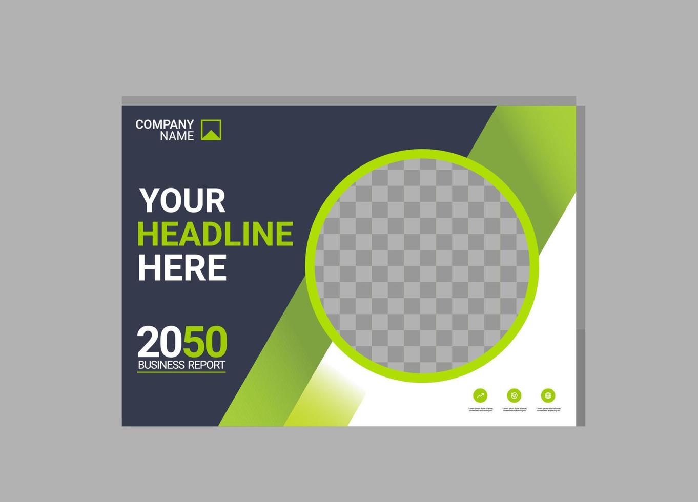 Corporate book cover horizontal design vector