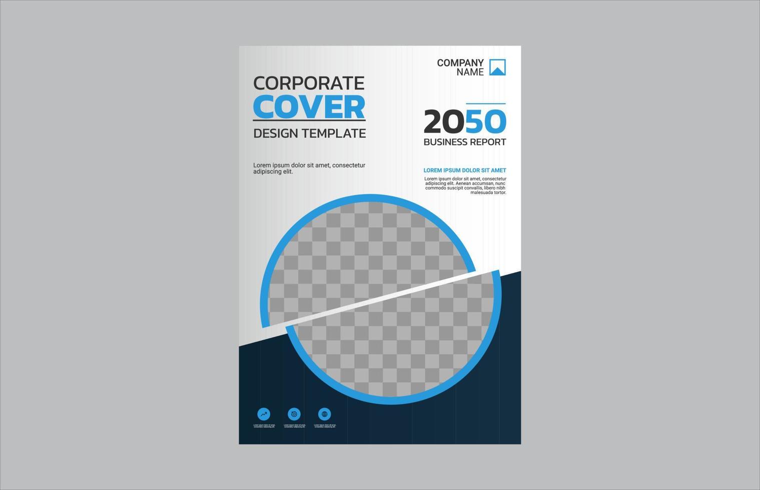 Modern business annual report template vector