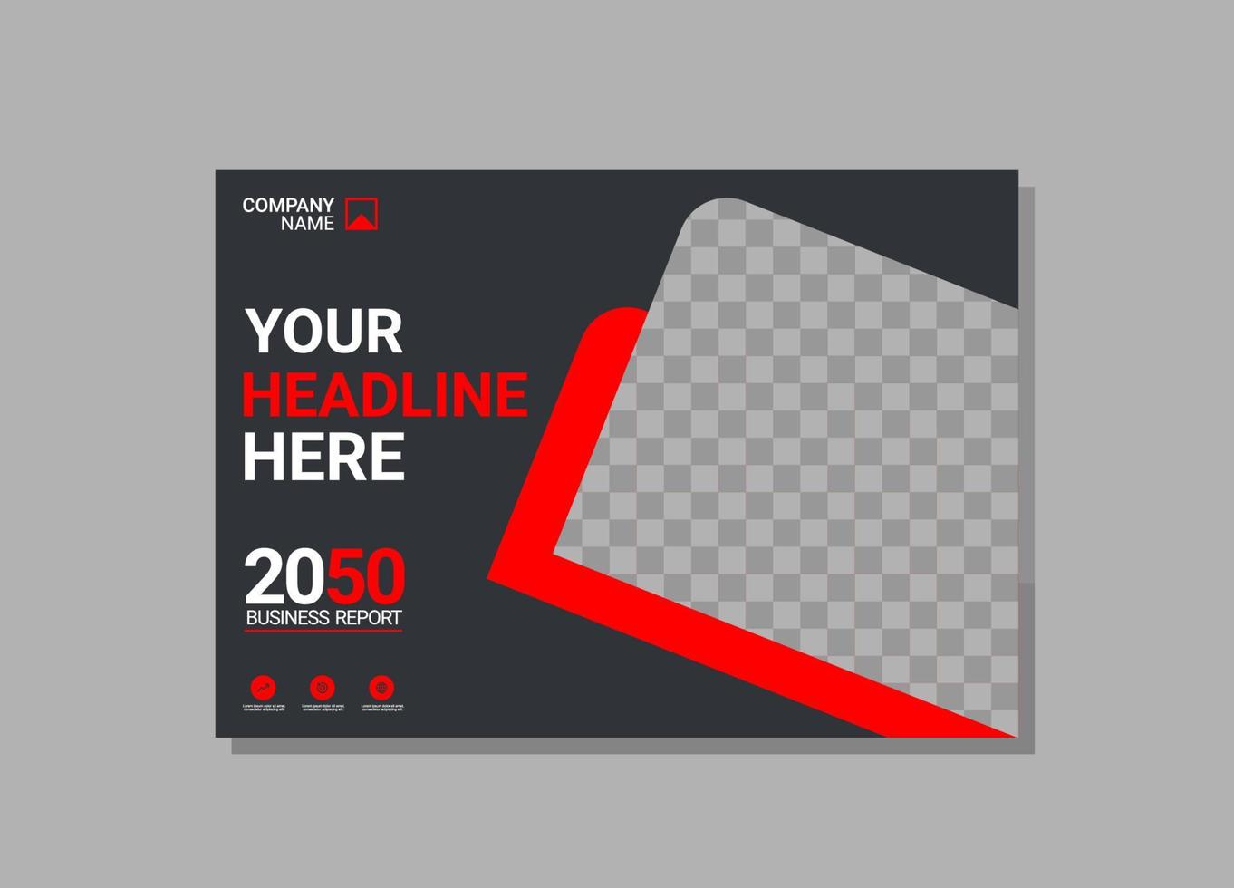 Modern business annual report horizontal vector