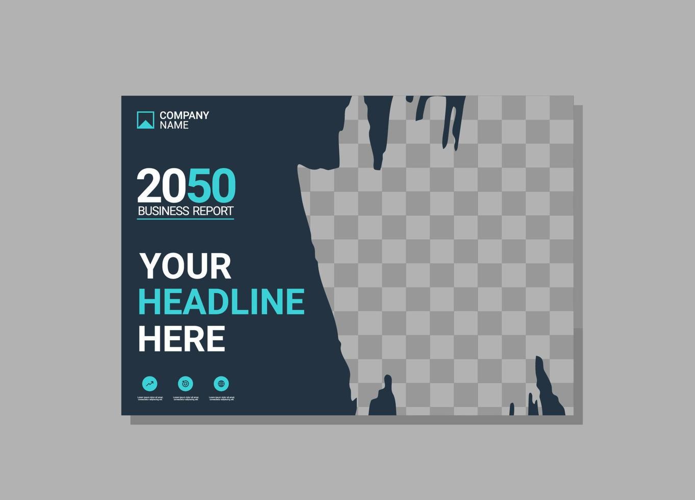 Corporate book cover horizontal design vector