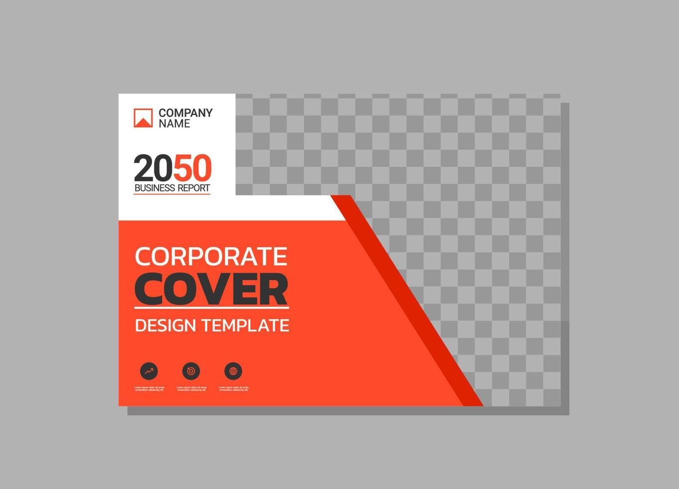 diseño horizontal de portada de libro corporativo vector