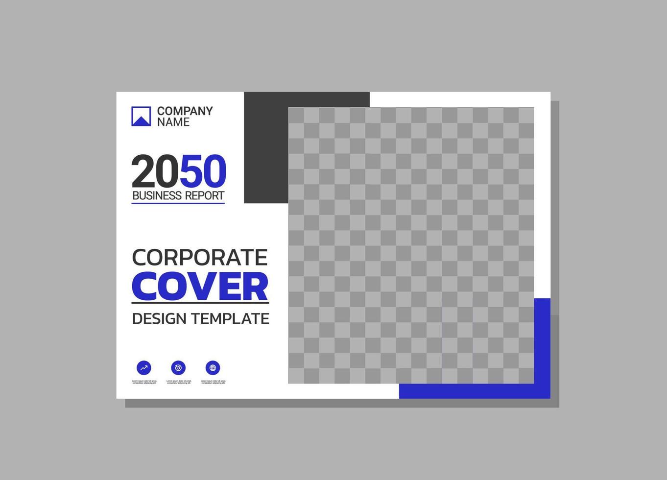 Modern business annual report horizontal vector