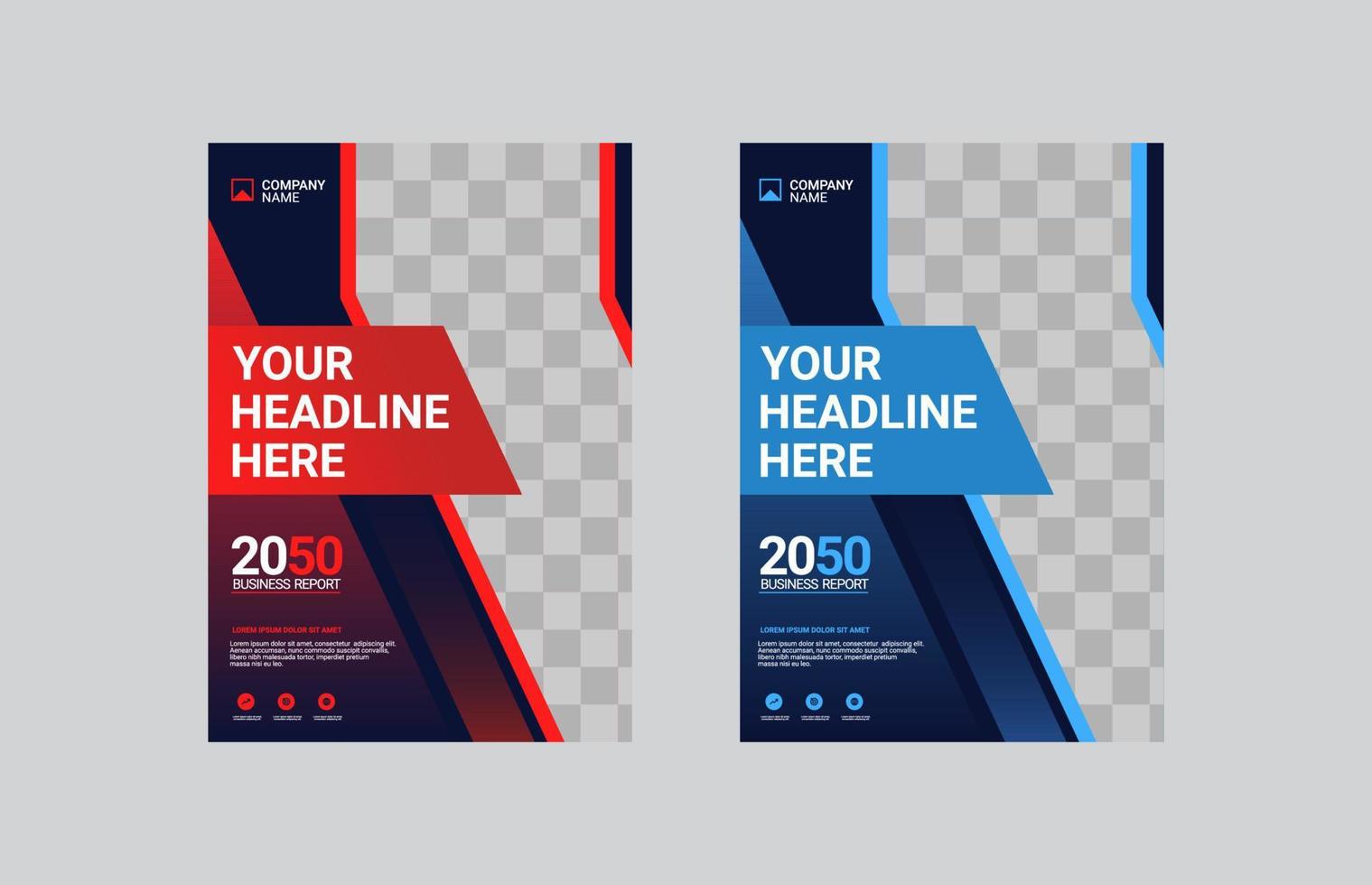 Professional corporate book cover template vector