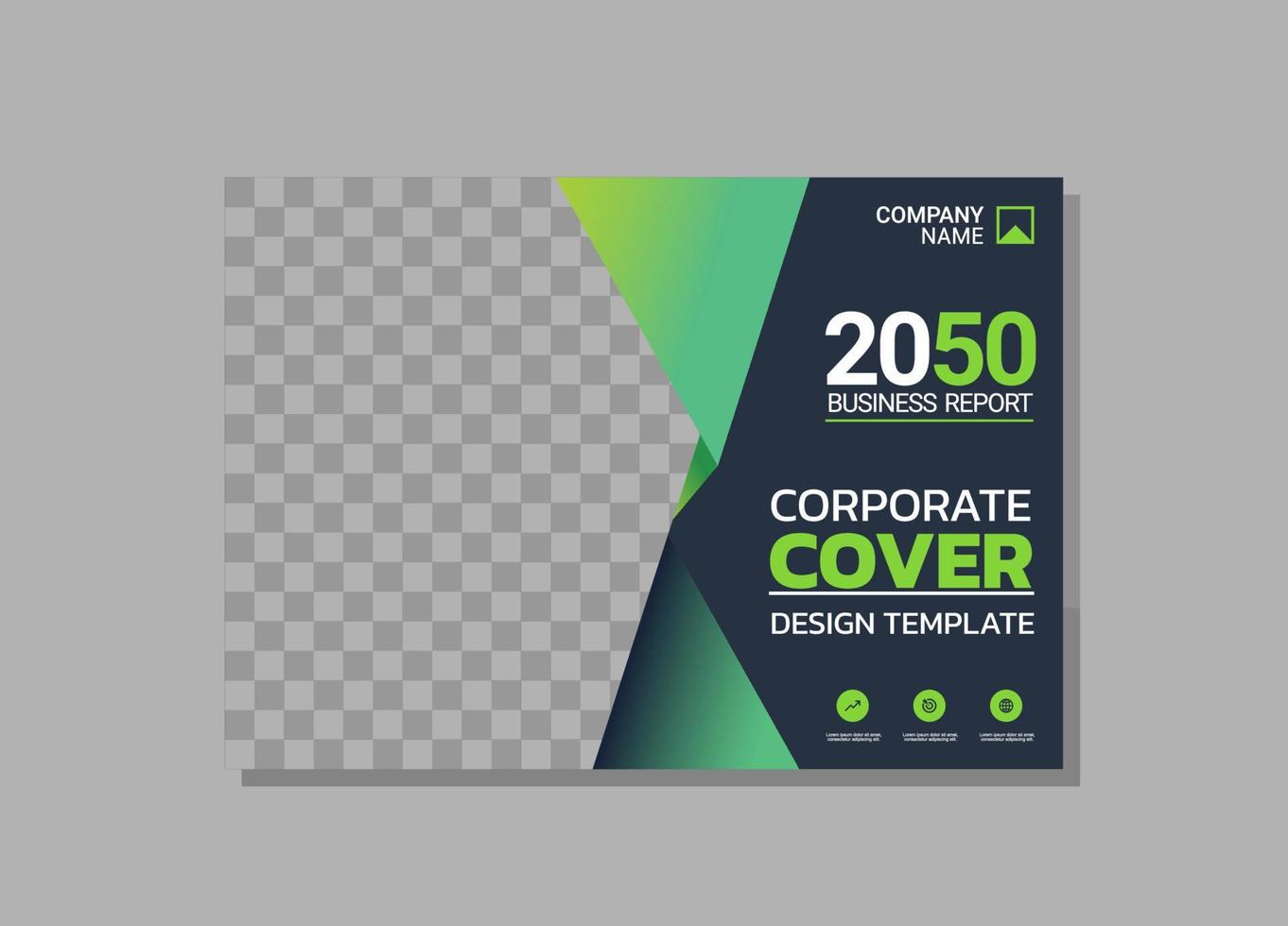 diseño horizontal de portada de libro corporativo vector