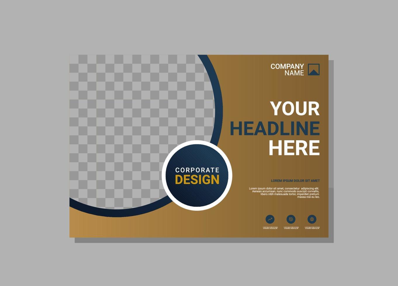 Modern business annual report horizontal vector