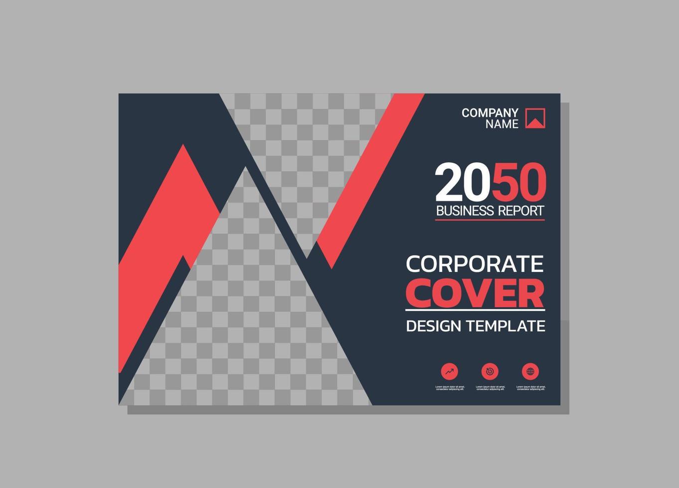 diseño horizontal de portada de libro corporativo vector