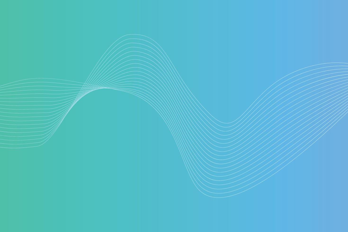 Abstract line wave linear gradient background. Modern colorful wavy line abstract background vector