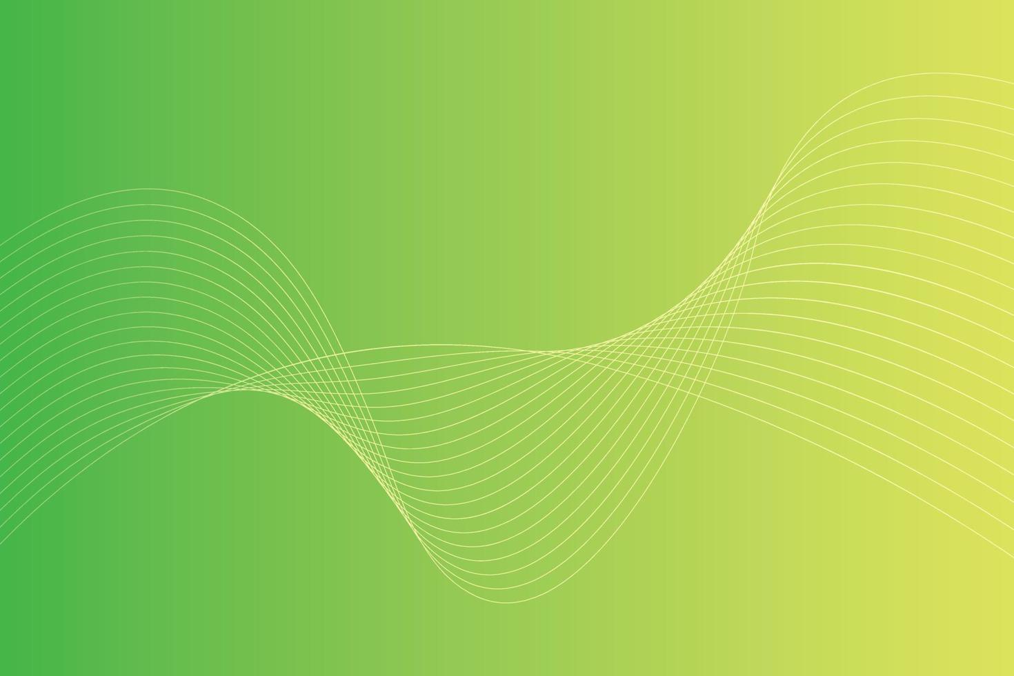 fondo abstracto con líneas onduladas de colores. diseño de fondo degradado amarillo verde abstracto vector