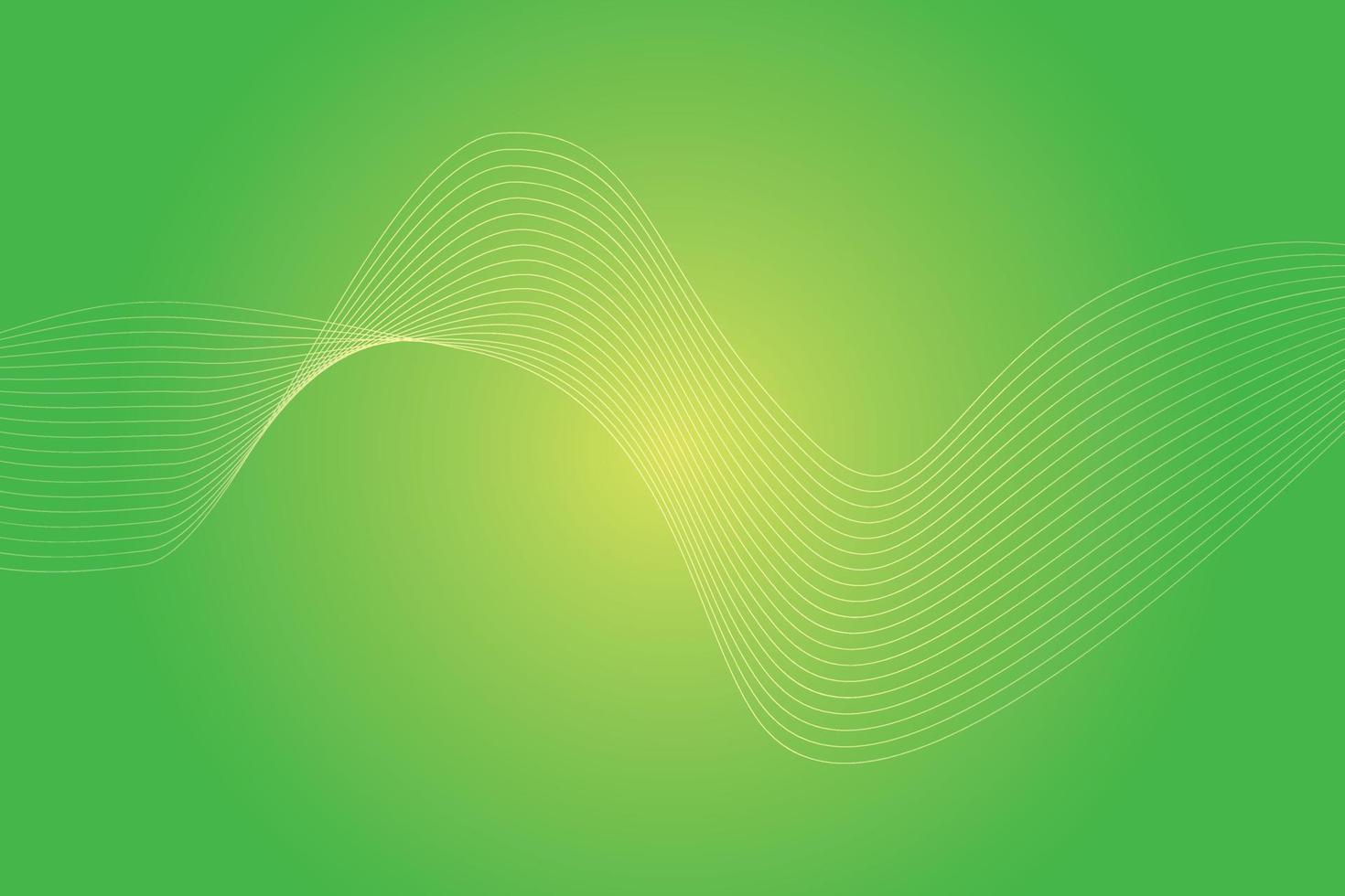 Abstract background with colorful wavy lines. Abstract green yellow gradient background design vector